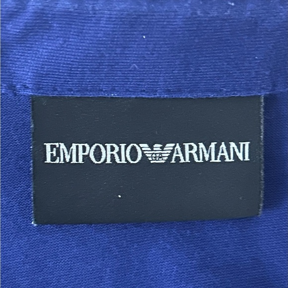Emporio Armani Men's Blue Polo Shirt 100% Cotton Size XL - Picture 4 of 8